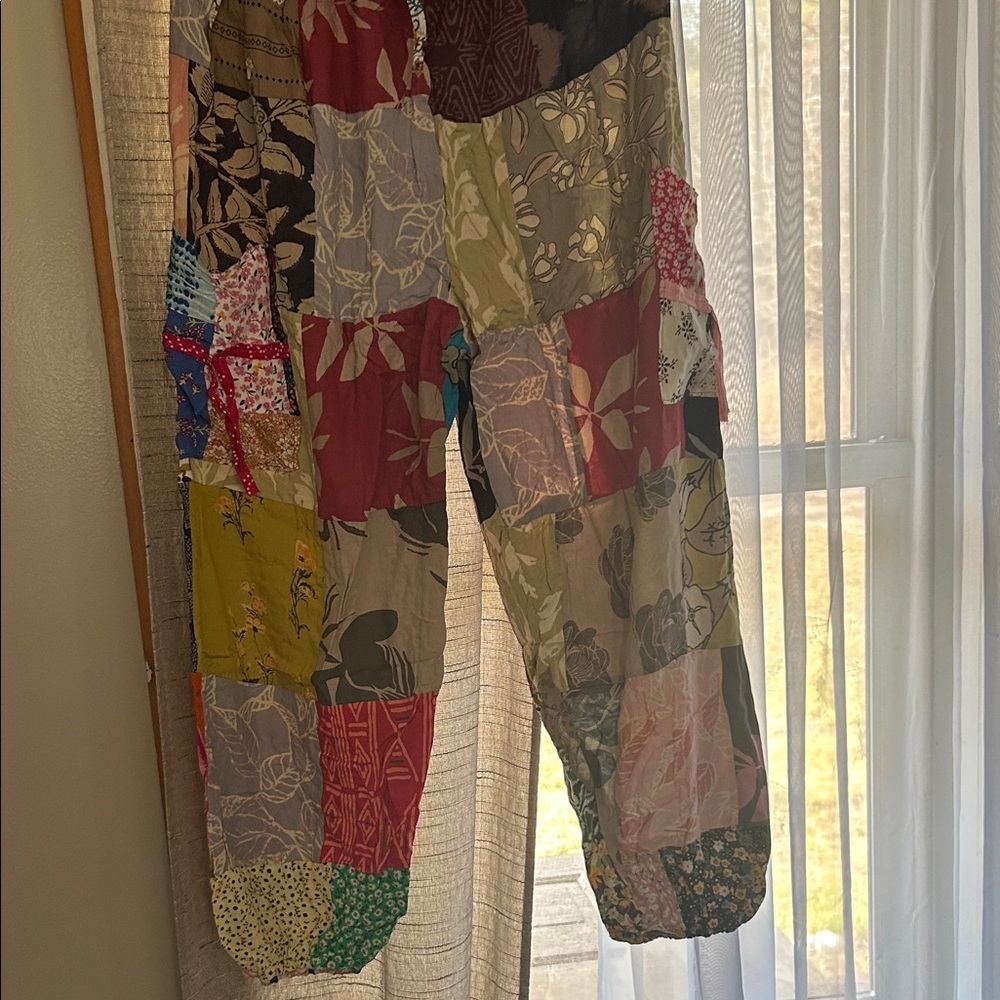 Patchwork Bohemian Women's Pants - Picture 2 of 8
